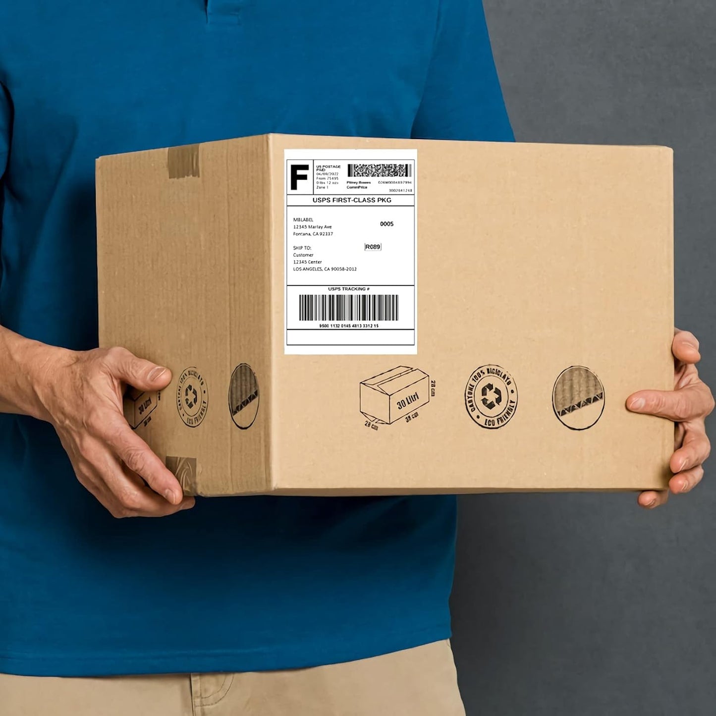 Half Sheet Shipping Labels, 8.5" x 5.5" Address Labels, Half Sheet Self Adhesive Mailing Labels for Laser & Inkjet Printers (500 Sheets, 1000 Labels)