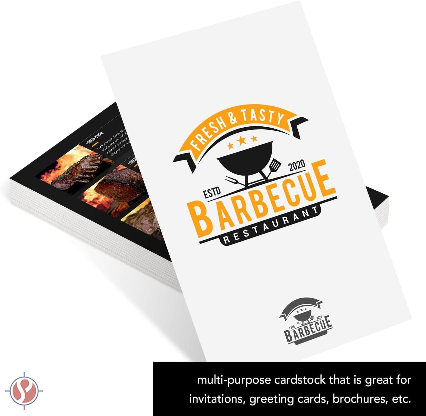 Half Letter Size Cardstock – Great for Business Documents, Letters, Arts, Prints and Crafts, Printing and Writing | 8.5” x 5.5” | Bright White 65lb Cover (176gsm) Card Stock | 100 Sheets per Pack